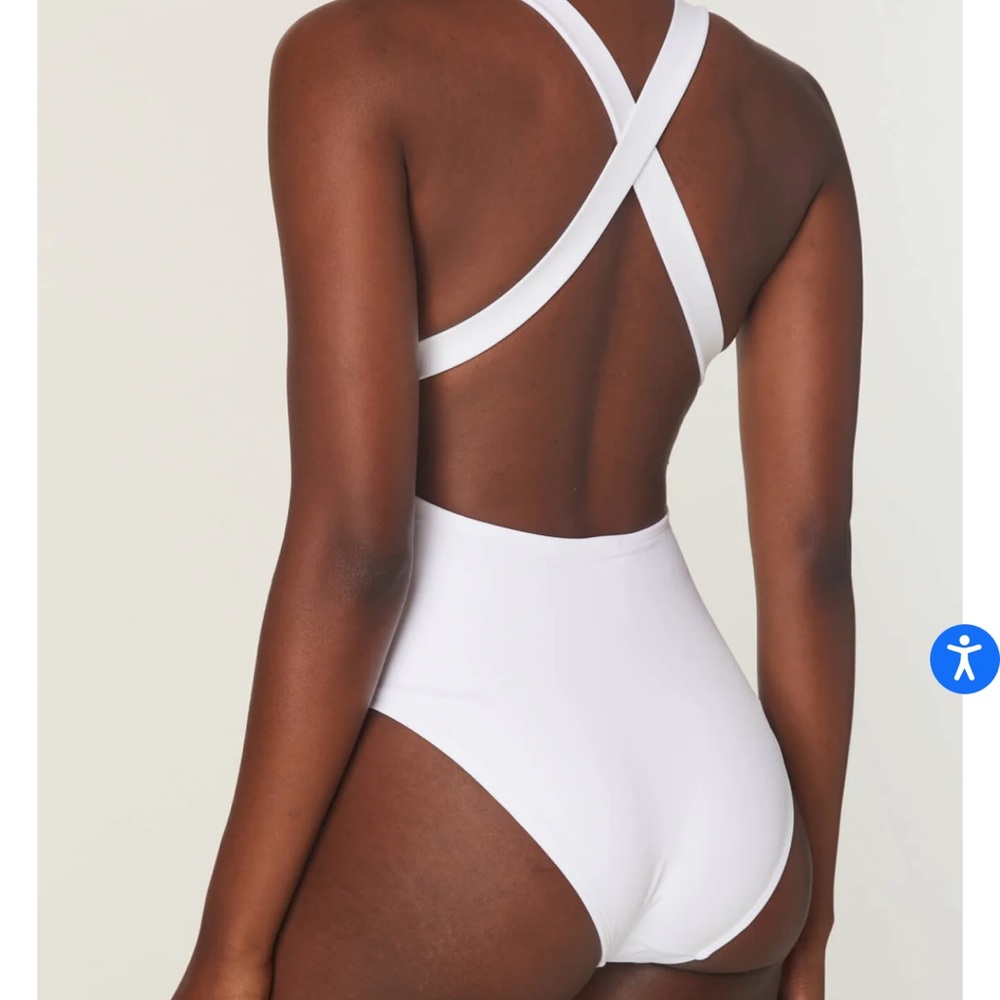Andie swim one piece Tulum ribbed white